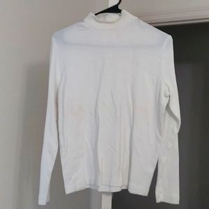 white long-sleeve turtleneck